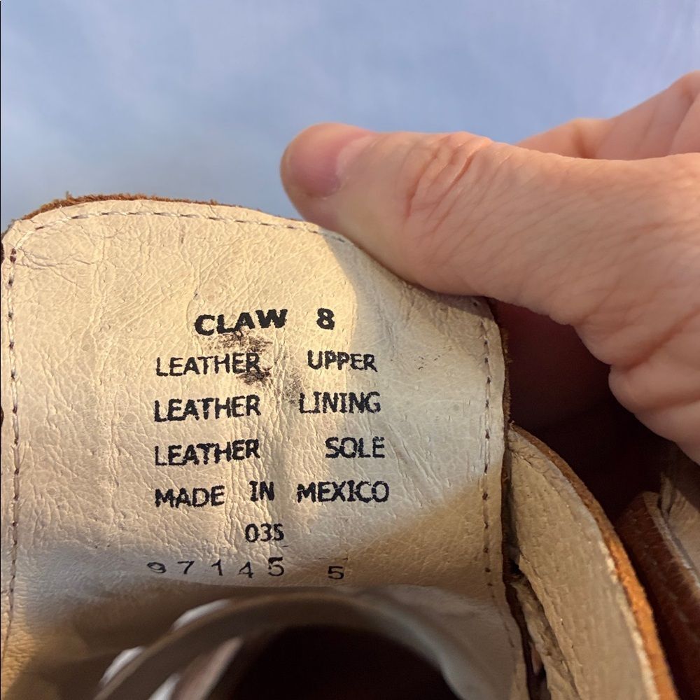 NWT Freebird by Steven Claw strappy block heel distressed brown leather sandals - Picture 6 of 15